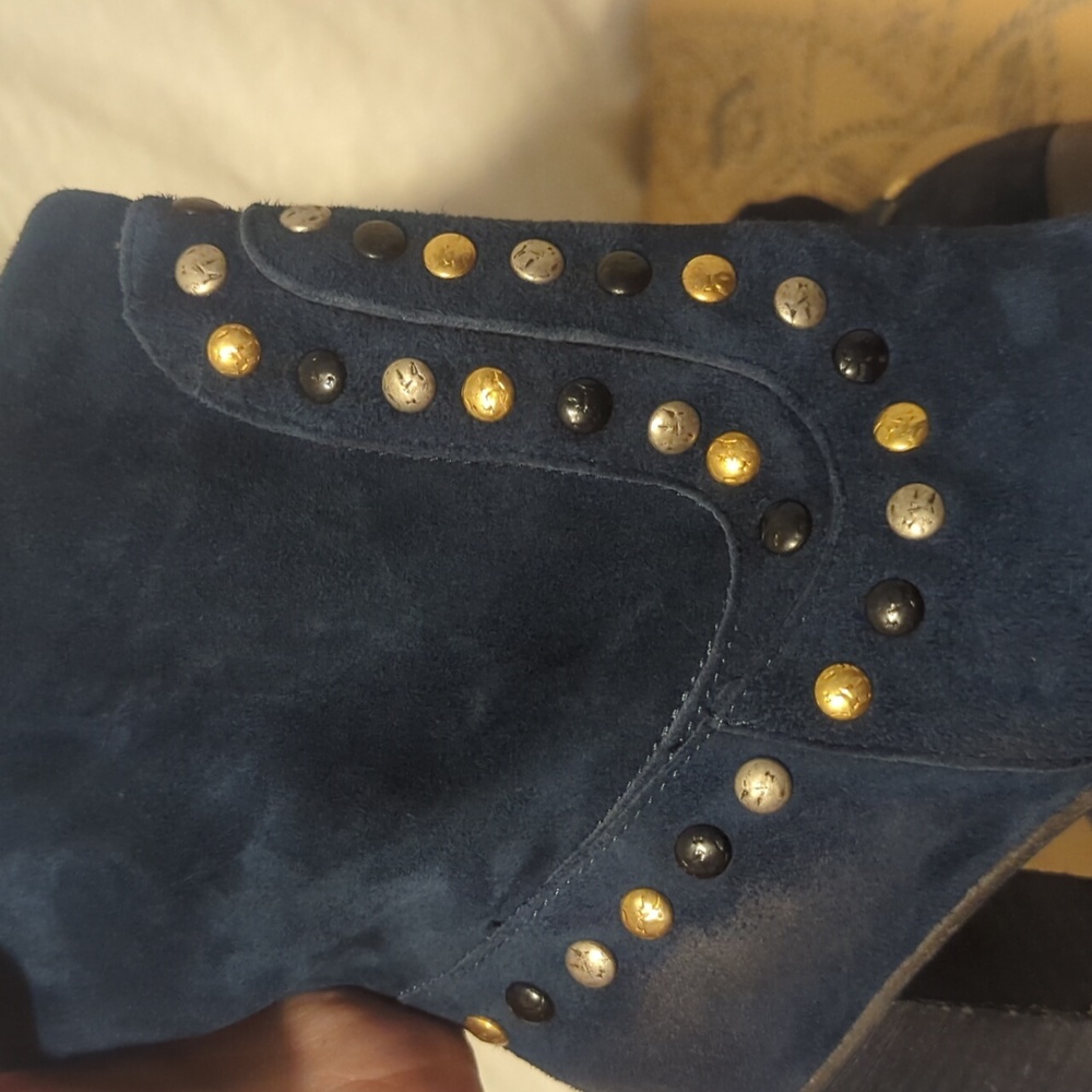 NWT Free People blue suede boots - Picture 9 of 12